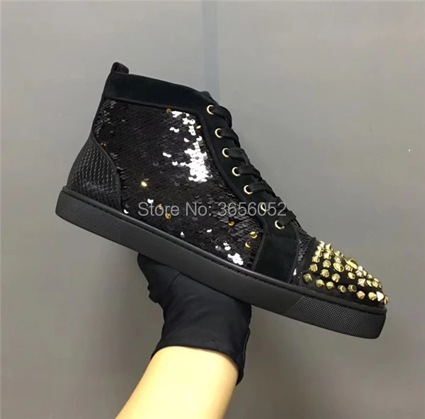 Shooegle/дизайнерская обувь блестящие высокие кроссовки Zapatillas Hombre резиновая на