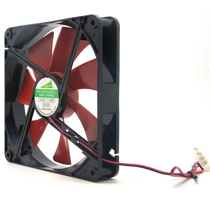 Del Best тихий 140 мм чехол для ПК Охлаждающие вентиляторы 14 см DC 12V 4D штекер кулер
