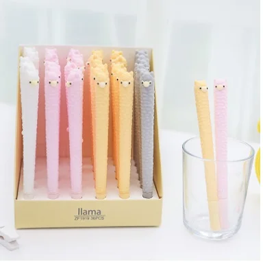 

12 PCS/LOT zhongfan student lovely alpaca stationery 0.5mm fresh pen gel pen