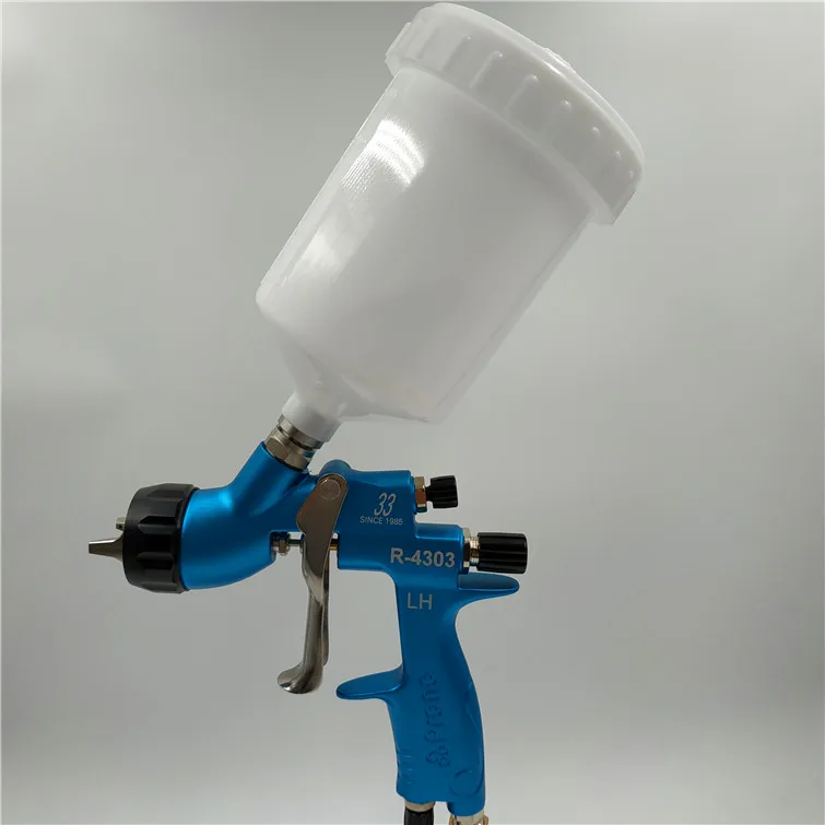 R-4303-MP-G14 Prona R-4303 MP HVLP автомобильный Краскораспылитель, пистолет для окраски автомобиля среднего давления R4303, 600cc пластиковая чашка гравитационного типа - Цвет: R-4303-MP-G14