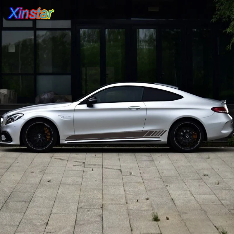 2 шт. наклейки на боковые кузова автомобиля Mercedes Benz AMG w117 cla45 w205 c63 w212 e63 w207 w176 a45 x156
