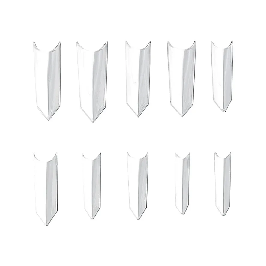 New 500 Pcs ABS Transparent Fake Nail For DIY Nails Design False French Tips 0319#30 | Красота и здоровье
