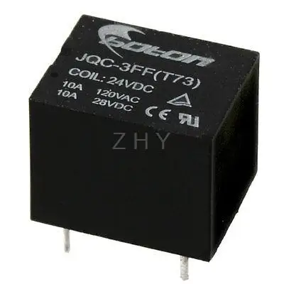 Катушка напряжение DC 24V 10A миниатюрное реле питания черный JQC 3FF (T73)|Реле| |