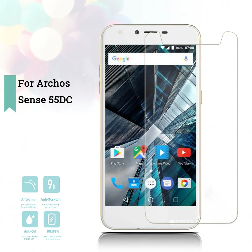 2.5D 0 26 мм Ultra Tempered Стекло для Archos чувство 55DC закаленное Экран протектор фильм