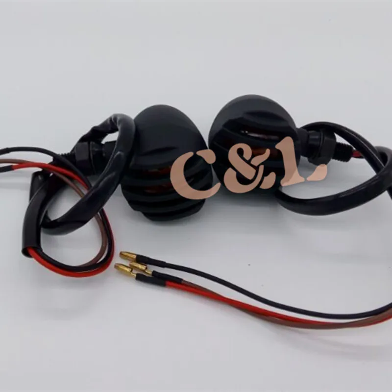 ZORBYZ мотоциклетная 2 пара черная металлическая пуля Янтарная сигнальная