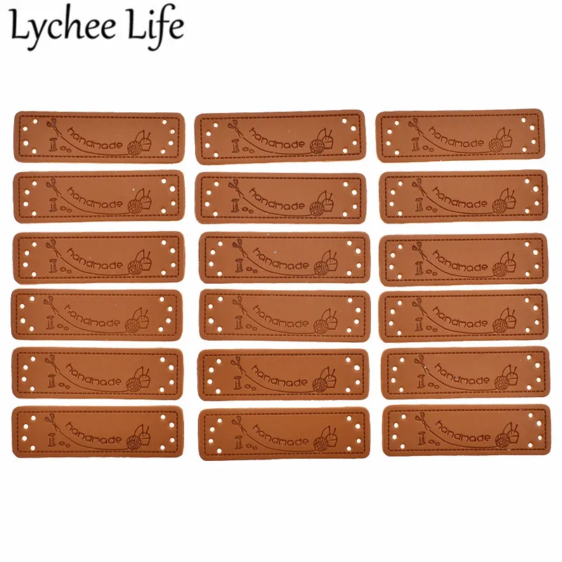 3 Lychee Life кожаные этикетки ручной работы 50 шт. инструмент для букв Печать этикетка DIY Одежда швейная ткань моющиеся принадлежности аксессуары - Цвет: 3