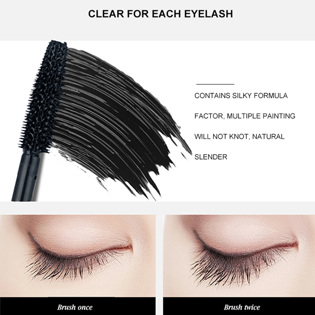 Eyelash Extension Portable Cosmetics Mascara Waterproof Anti Knot Silicone Brush Reused Easy Clean Long Lasting Makeup Travel |
