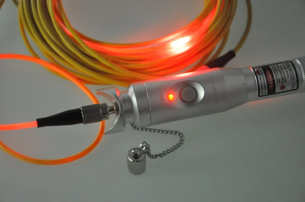 Тип ручки 20 км волоконно оптический свет красный источник VFL визуальный локатор