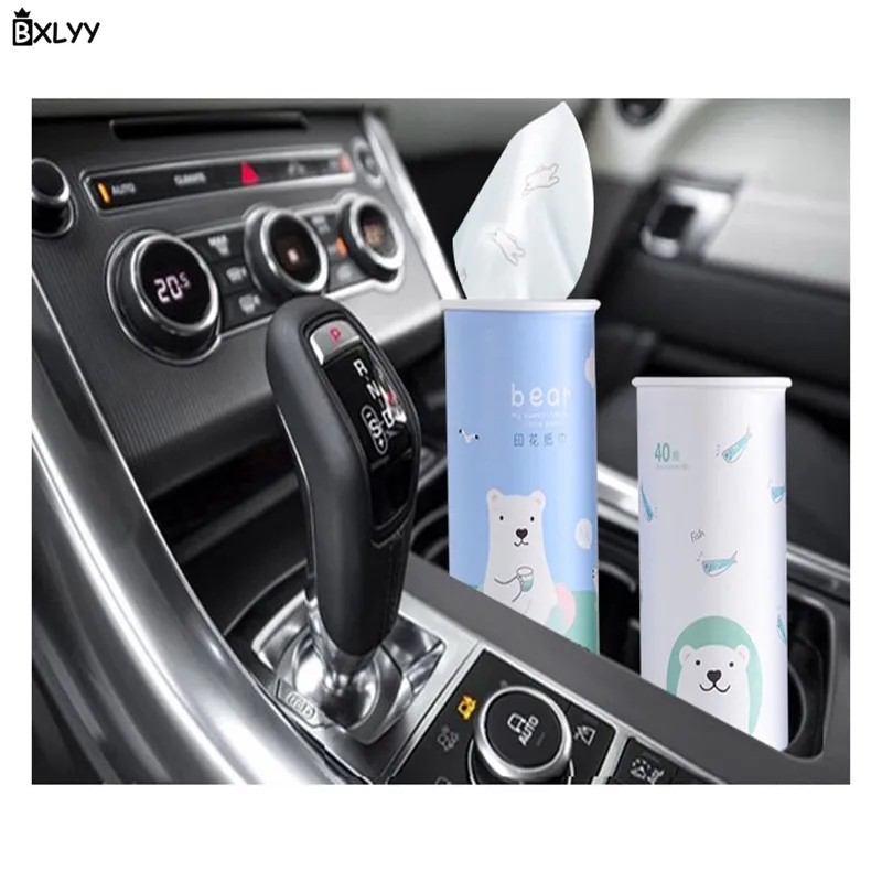 BXLYY Creative Bear Print Disposable Paper Towel Car 40 Pumping Portable Party Decoration Baby Shower Wedding Decoration.7 |