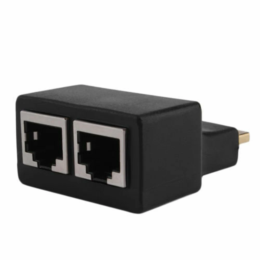 HD 1080P US HDMI совместимый удлинитель для двух RJ45 через Cat 5e/6 сеть Ethernet 4K адаптер| |