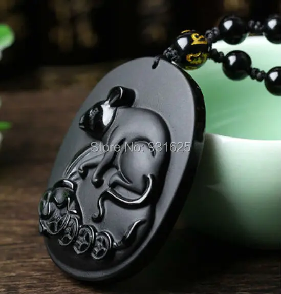 Замечательные инструменты для ручной работы натуральный черный Обсидиан Резной