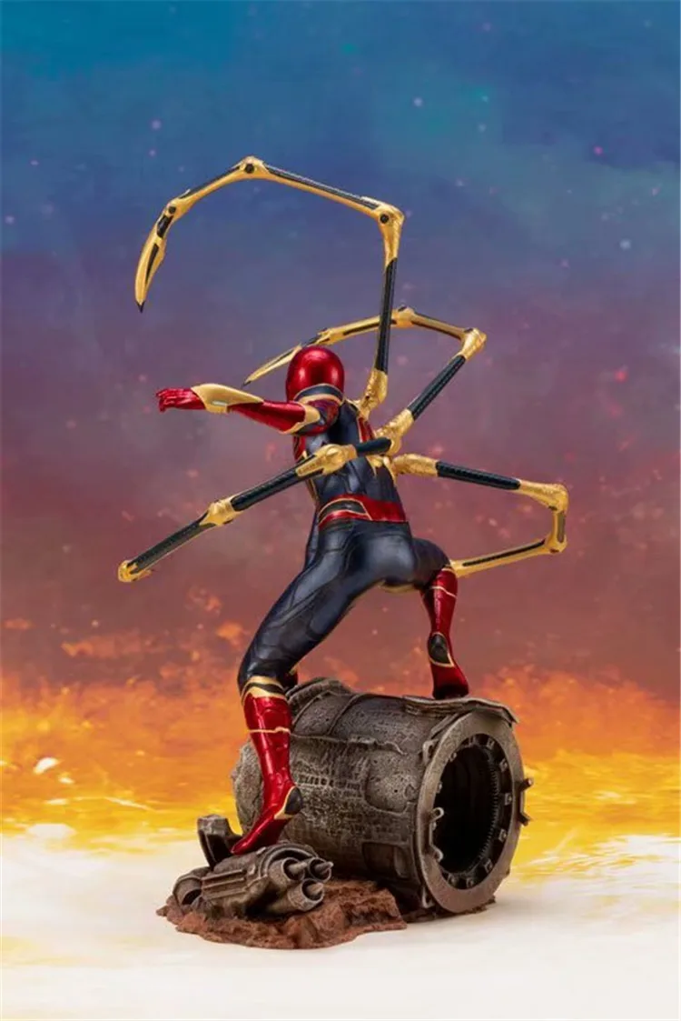 Marvel Мстители ARTFX + война бесконечности Железный Человек-паук фигурка супергероя