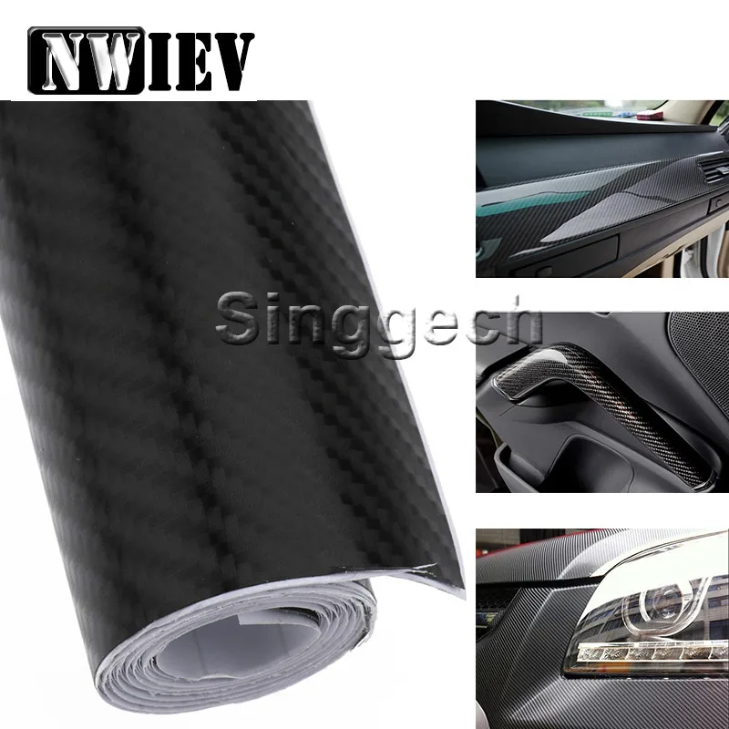NWIEV 30X127cm автомобильный Стайлинг из углеродного волокна автомобильные наклейки