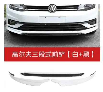 White Black Для Volkswagen Golf 7 передний бампер диффузор протектор для Golf 7 обвес бампер задний передний Лопата задний спойлер - Цвет: White Black