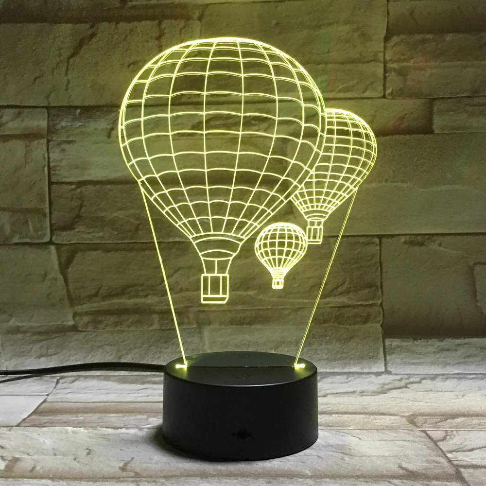 3D Светодиодная настольная лампа с воздушным шаром креативный ночсветильник