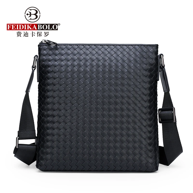 

FEIDIKABOLO Мужская сумка из микрофибры, новая мода, вертикальная мужская сумка через плечо, высокое качество, повседневные тканые сумки-мессенджеры с узором