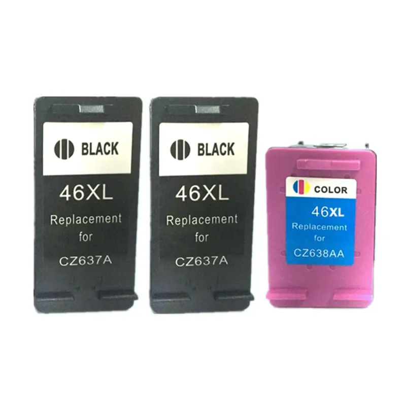 46 чернильный картридж большой емкости 46XL CZ638AA CZ637AA для принтера HP DeskJet 2520hc 2020hc 2025hc