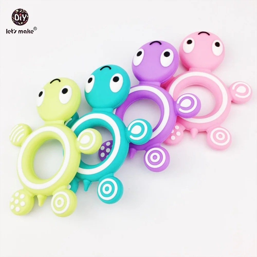 Let's Make-mordedor de silicona para beb&eacute;, collar de dentici&oacute;n Diy, accesorios para Baby Shower, mordedor de silicona de grado alimenticio, 5 uds.-4