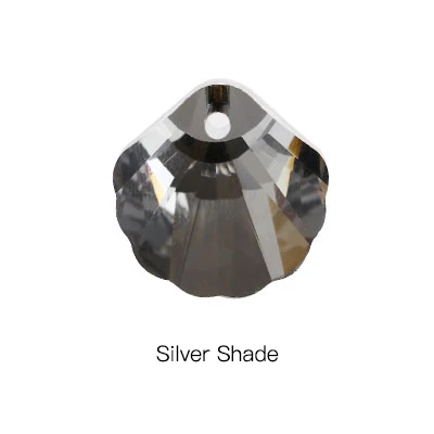 Jet Metallic Silver 5 шт./лот, стеклянный кристалл, 16 мм, подвеска, женское ожерелье, подвеска, украшение для платья, аксессуары, кулон, бусы, ожерелье без ожерелья - Цвет: Jet Metallic Silver