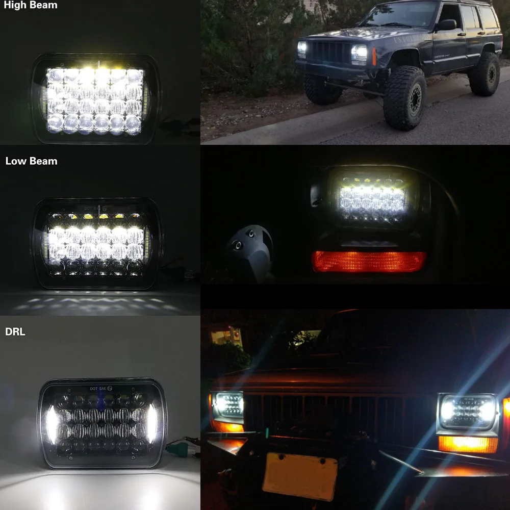 Автомобильный 7x6 &quot5x7 дюймов проектор морской Светодиодный светильник 5D