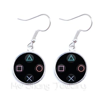 vintage video game controller earrings cool men gaming gamer jewelry gift retro controller gamepad key picture drop earrings