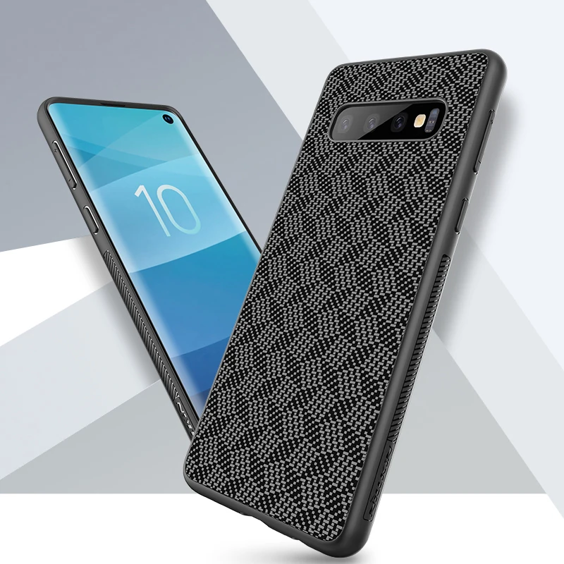 Nillkin синтетическая углеродная ПП Пластиковая Задняя крышка для Samsung Galaxy S10 чехол 5,8 ''тонкий для Galaxy S10 Plus/S10e чехол 6,1