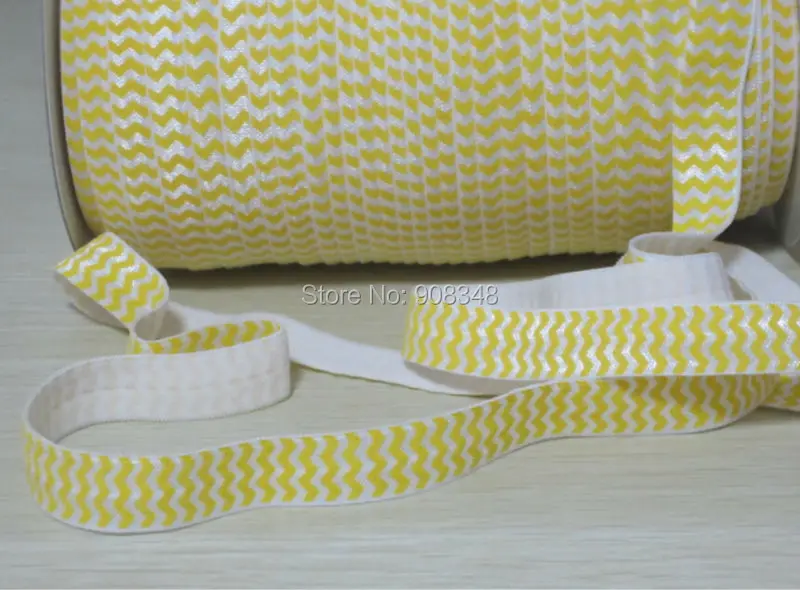 5/8 &quot16 мм желтый Шеврон эластичная лента для девушки повязка на голову аксессуар