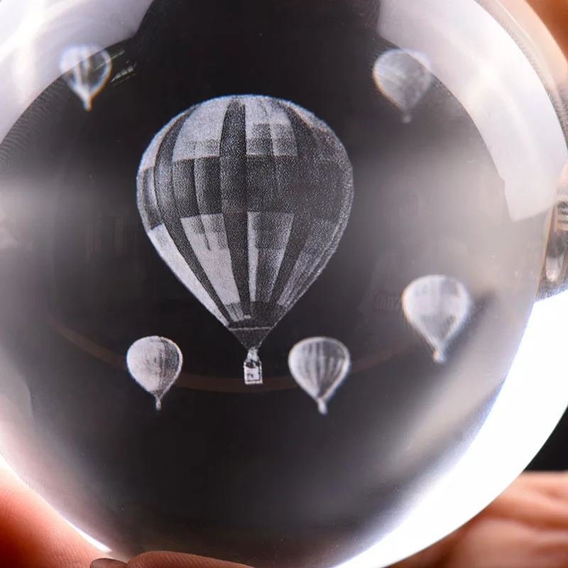 Лазерная гравировка 8 см шар с горячим воздухом 3D миниатюрная модель сферическая
