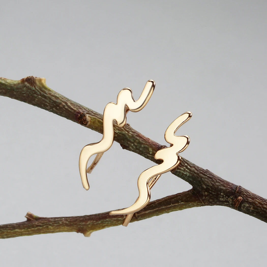 Todorova изогнутые W образные Висячие серьги для женщин минималистская Бижутерия