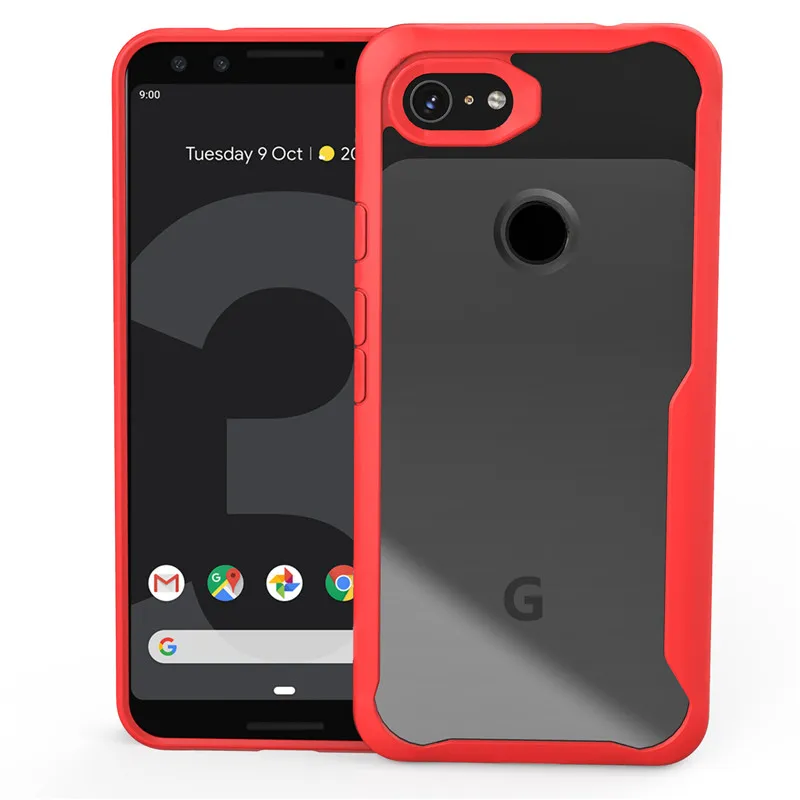 Для Google Pixel 3a/3a XL Обложка кожаный чехол Гибридный ТПУ Рамка прозрачный ПК задняя