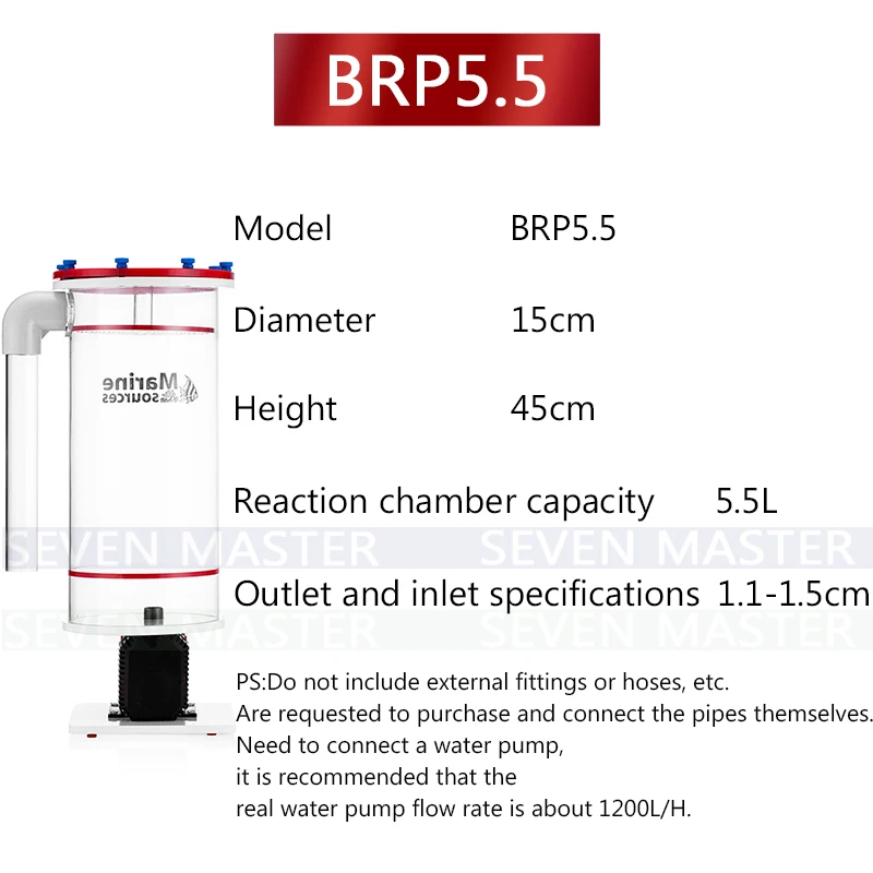 BRP5.5 BRP4.3 BPR5.5 BPR2.2 морской источник биопея фасоли реактор биогранулы камеры Общая емкость: 4.3L NP фасоли кипения машина - Цвет: BRP5.5