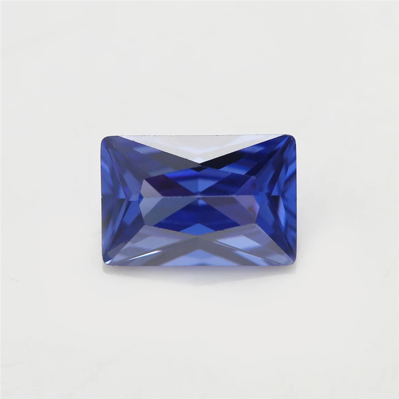 

2x4~10x12mm Rectangle Shape 5A+ Blue Zirconia Stone Synthetic Gems Cubic Zirconia For Jewelry