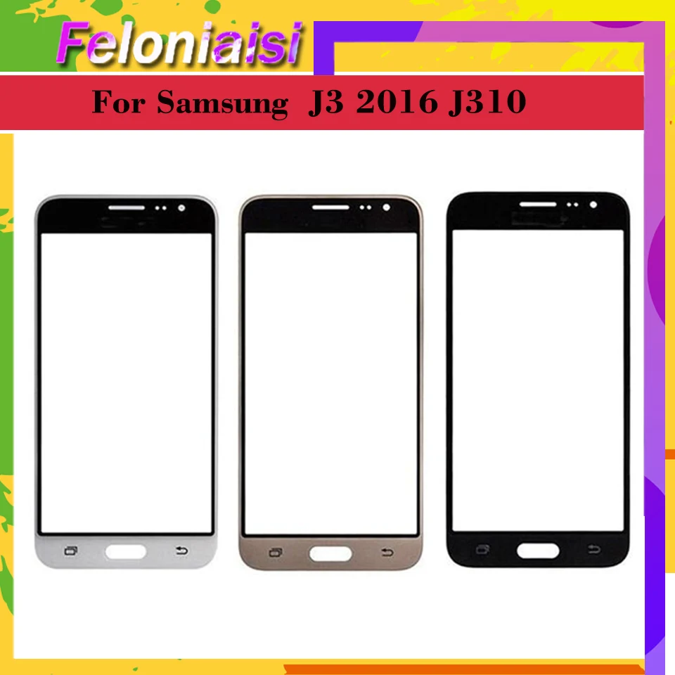

Сенсорный экран для Samsung Galaxy J3 2016, J310, J310F, передняя панель, стеклянная линза, внешнее ЖК-стекло