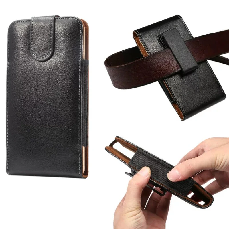 

Rotary Holster Belt Cllip Second Layer Genuine Leather Case Pouch For Huawei P8 P9 P10 P20 P30 Mate 20 10 Lite, P Smart (2019)