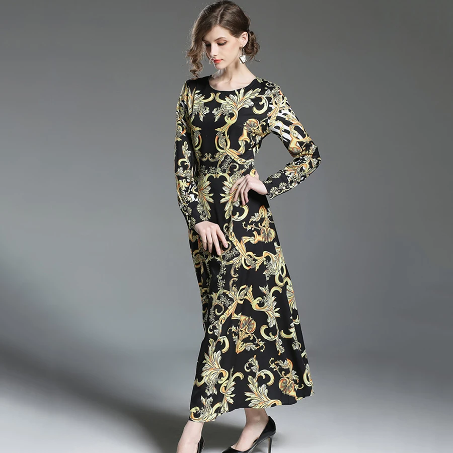 Винтажное платье для подиума новое модное женское бальное с длинным рукавом и