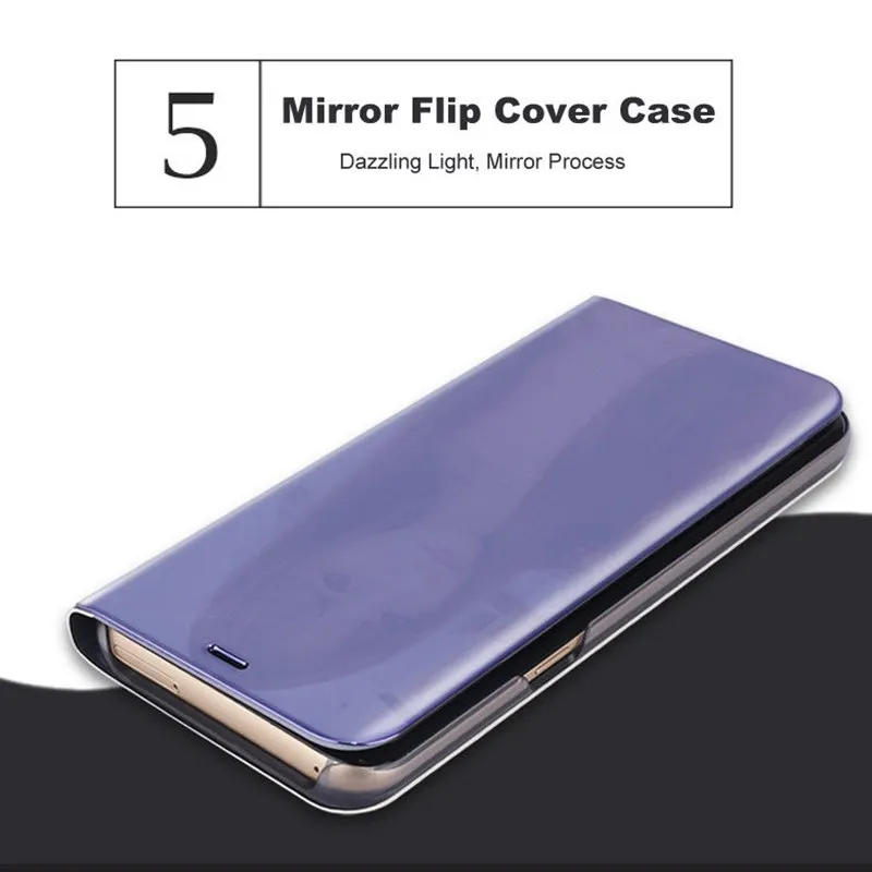 Чехол для Samsung Galaxy S8 Plus S6 S7 Edge Note 8 Smart Clear Mirror View A3 A5 A7 J3 J5 J7 2017 откидной