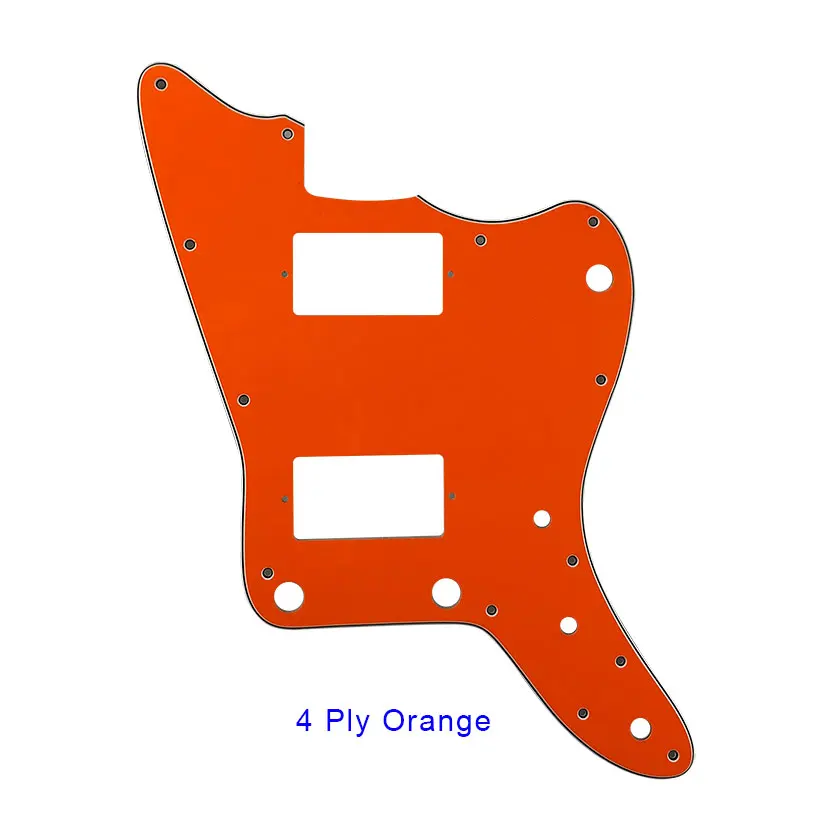 4 ply orange Pleroo гитарные аксессуары накладки и 13 винтов для MIJ Jazzmaster гитары с PAF Humbuckers и без верхней кнопки управления - Цвет: 4 ply orange