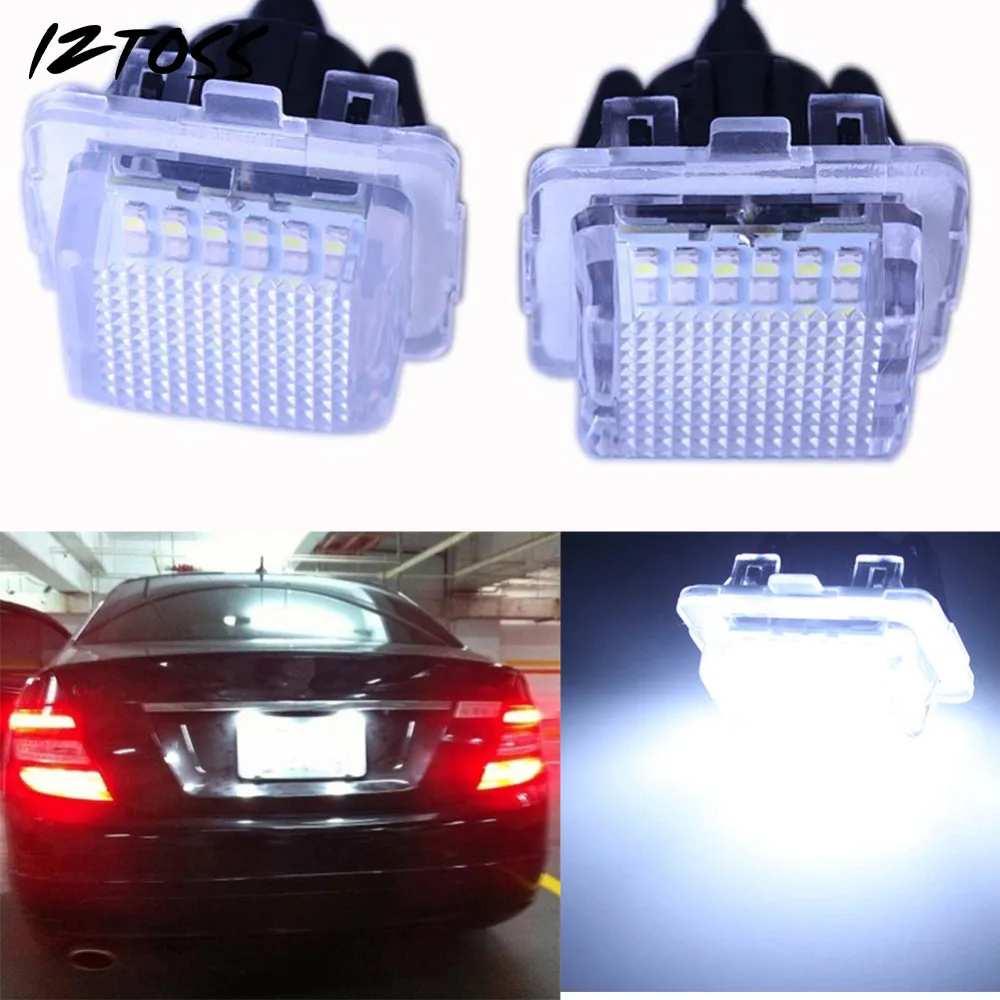 IZTOSS без ошибок 18 3528 SMD светодиодные лампы номерного знака для Mercedes-Benz W204 W212 |