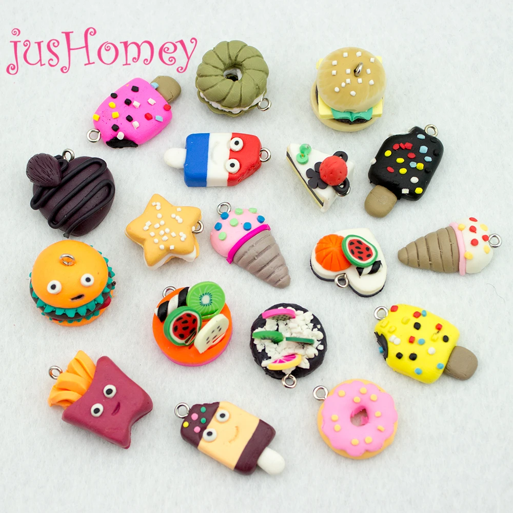 Набор из 10 штук Kawaii мороженое чипсы сэндвич Гамбург Cabochon ассорти плоская задняя