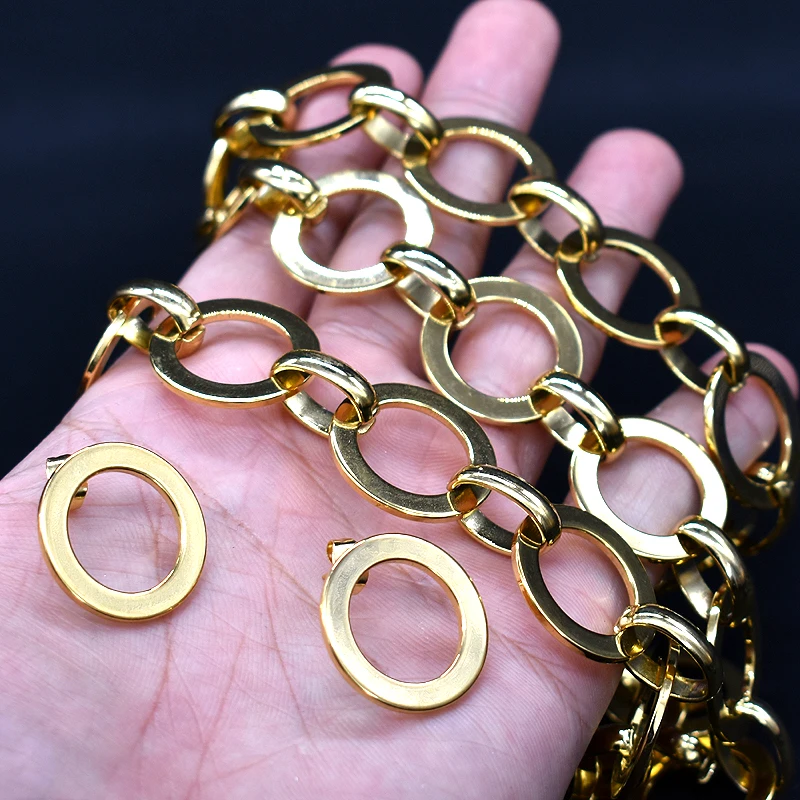 Женский комплект из браслета и сережек AMUMIU ювелирное изделие золотого цвета