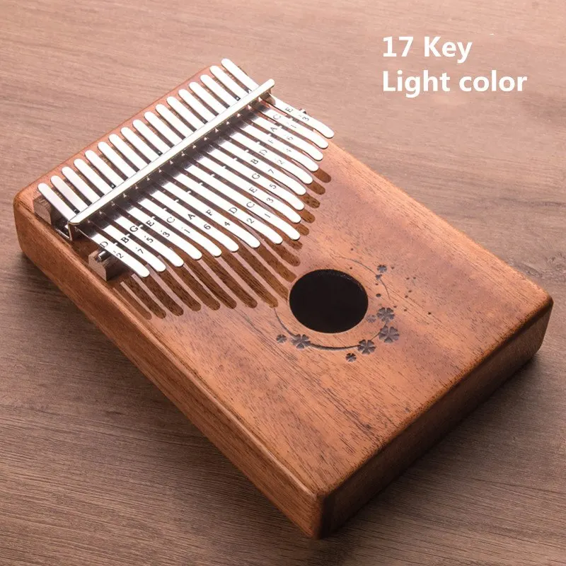17 клавиш Kalimba пианино из красного дерева твердая древесина|Пианино| |
