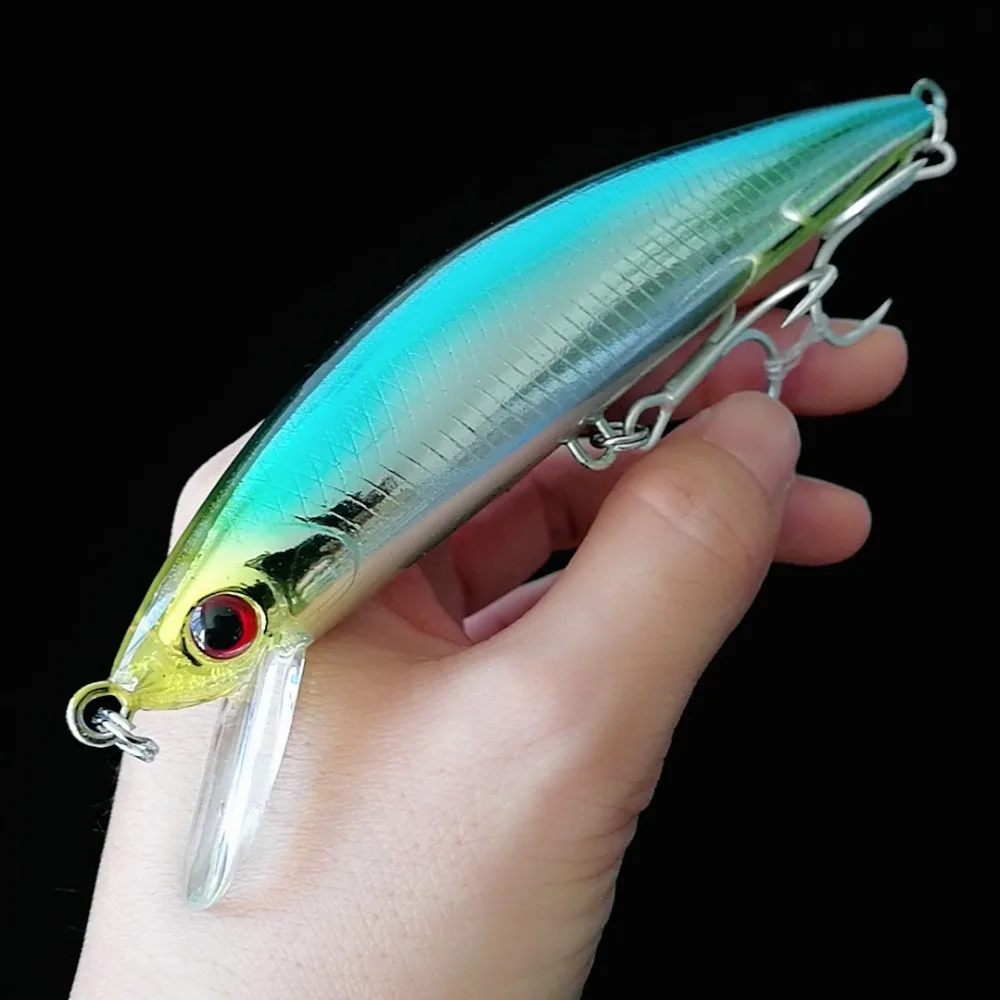 TSURINOYA DW37 6 шт. тонущие приманки Minnow 120 мм 40 г тройные Крючки искусственные жесткие приманки Leurre Dur воблеры для ловли карпа