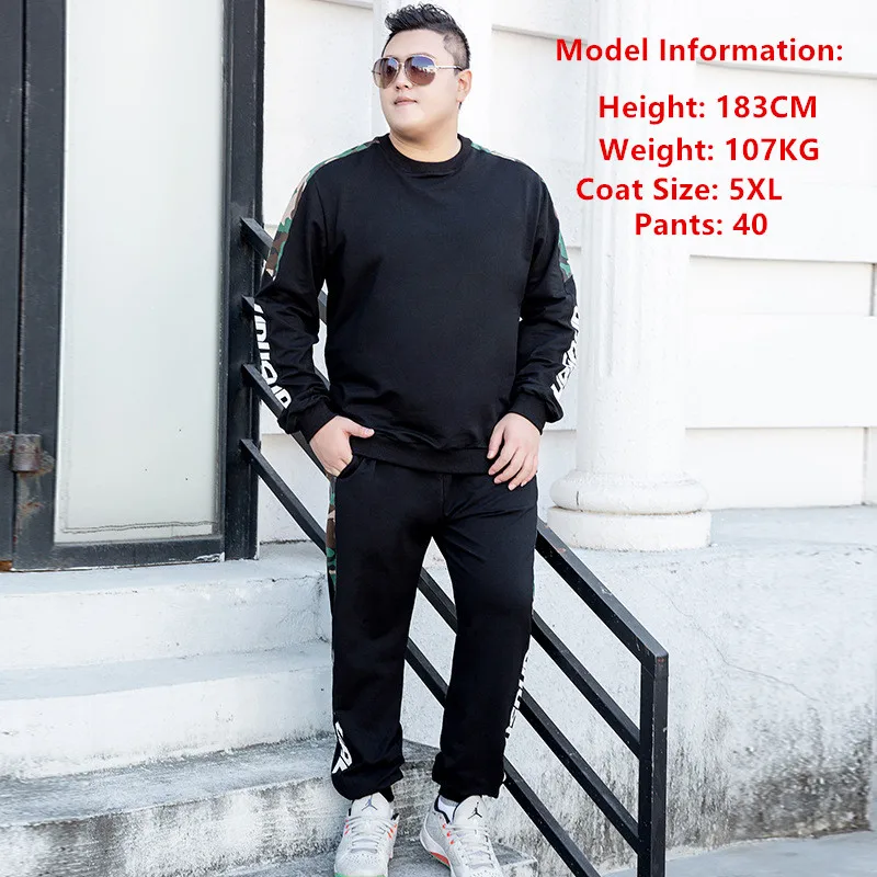 Мужской спортивный костюм, большой размер 6XL, тренировочный костюм, Mannen Chandal Roupas 7XL 8XL, Мужская одежда, уличная одежда, спортивные костюмы Tuta Uomo
