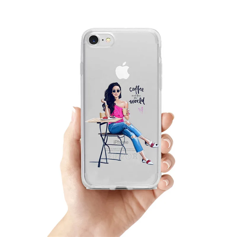 VOGUE lady viagem Casos de Telefone para o iphone11 11PRO 11PROMAX X XR XMax 5 6 7 8 8Plus чехол для корпуса - Цвет: TPU
