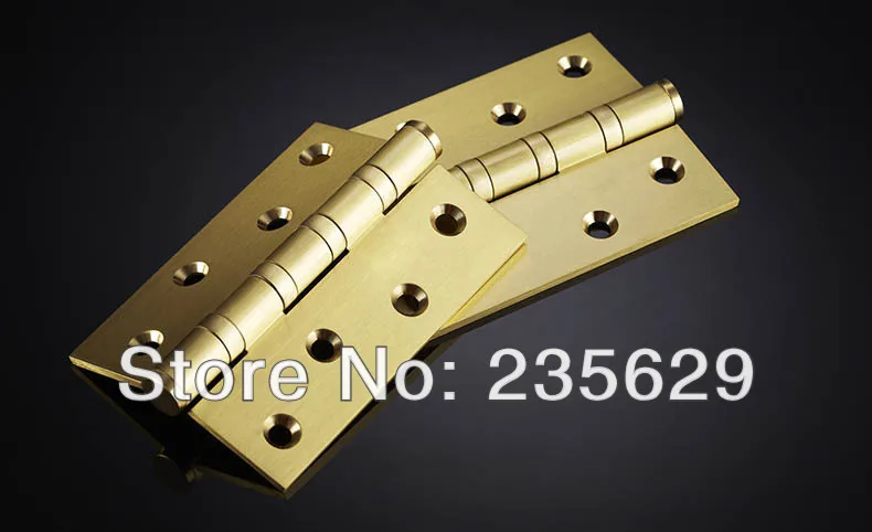 Бесплатная доставка 4 дюймовые медные петли из чистой меди для дверей