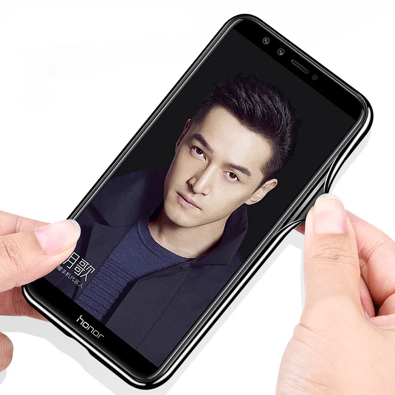 Чехол Soinmy Honor 9 для Huawei 8X блестящий чехол из закаленного стекла с синими лучами 7C 7A