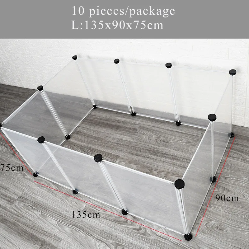 10 pcs--L Petshy кошка собака клетка дом DIY анти-прыжки изоляции открытый Крытый большой кошки котенок щенок кролик животное забор ящик питомник - Цвет: 10 pcs--L