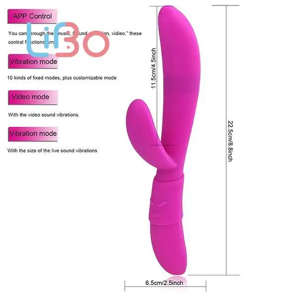 Li bo кролик вибратор силиконовый умный Bluetooth Водонепроницаемый Женский