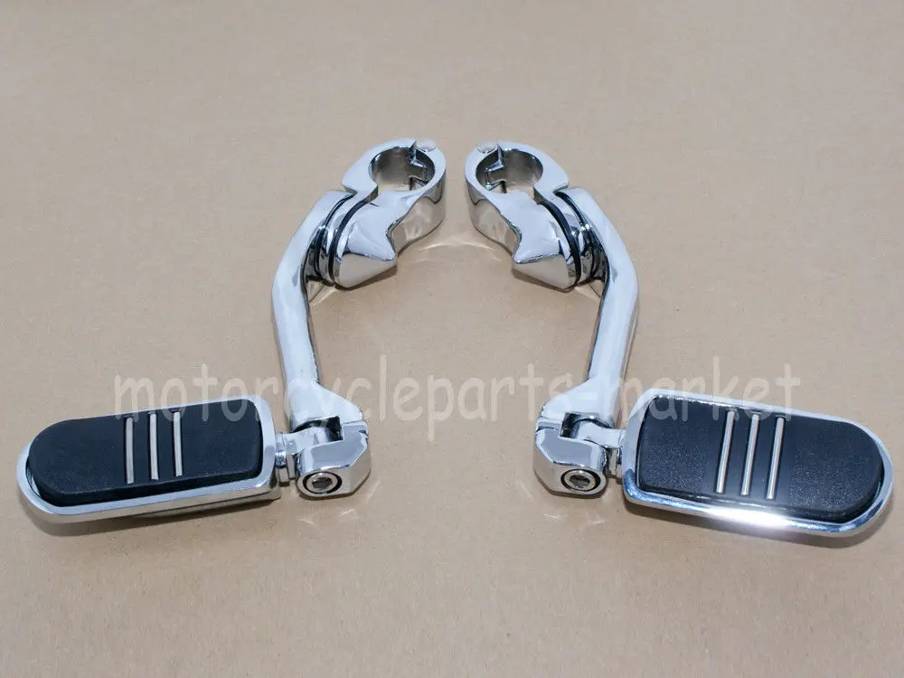 Universal Motorcyclel 32mm Long Angled Highway Engine Guard Foot Peg Footrest For Harley Suzuki Yamaha Kawasaki 1-1/4&quot 1.25&quot Bar |