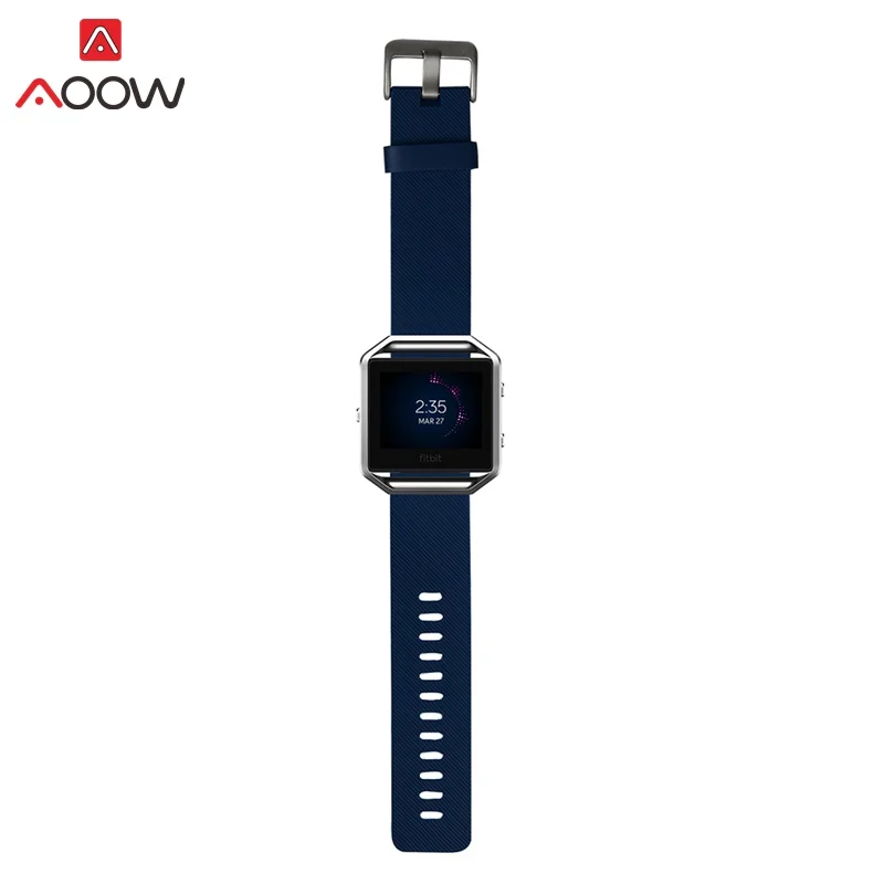 AOOW ремешок для часов Fit-bit blaze Quick Release мягкий резиновый силиконовый Дайвинг Спорт Водонепроницаемый замена Смарт-часы ремешок